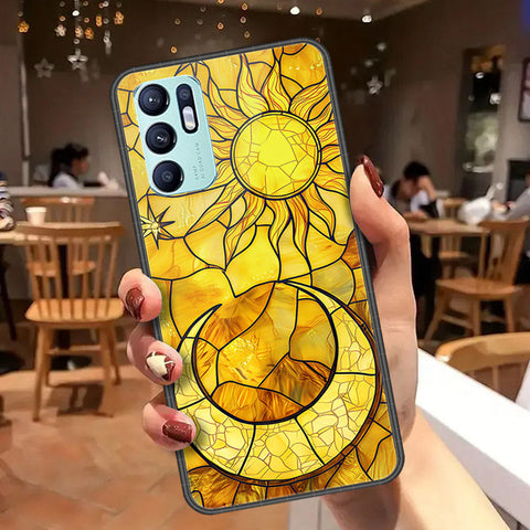 Oppo Reno 6 Cover - Celestial Starry Universe Series  - HQ Ultra Shine Premium Infinity Glass Soft Silicon Borders Case