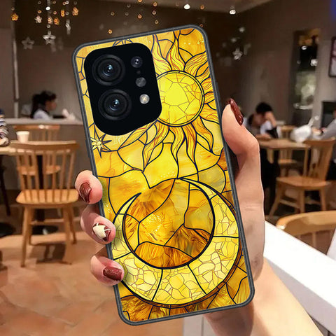 Oppo Find X5 Cover - Celestial Starry Universe Series  - HQ Ultra Shine Premium Infinity Glass Soft Silicon Borders Case