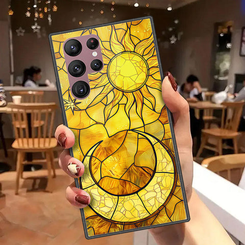 Samsung Galaxy S22 Ultra 5G Cover - Celestial Starry Universe Series  - HQ Ultra Shine Premium Infinity Glass Soft Silicon Borders Case