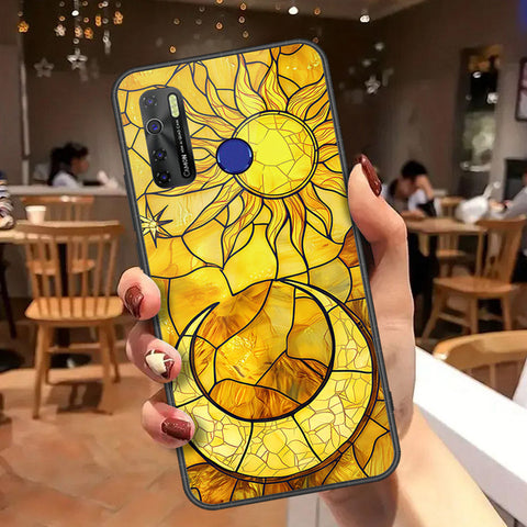 Tecno Camon 15 Cover - Celestial Starry Universe Series  - HQ Ultra Shine Premium Infinity Glass Soft Silicon Borders Case
