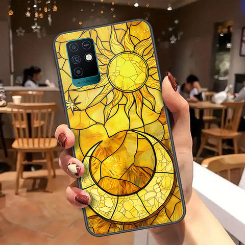 Infinix Note 10 Cover - Celestial Starry Universe Series  - HQ Ultra Shine Premium Infinity Glass Soft Silicon Borders Case