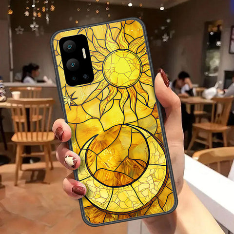 Infinix Hot 12 Cover - Celestial Starry Universe Series  - HQ Ultra Shine Premium Infinity Glass Soft Silicon Borders Case