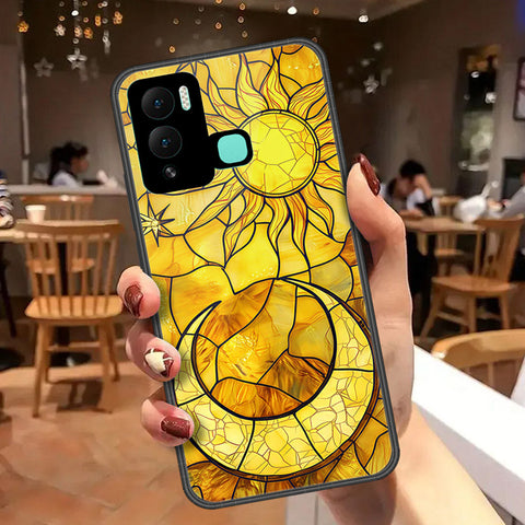 Infinix Hot 12 Play Cover - Celestial Starry Universe Series  - HQ Ultra Shine Premium Infinity Glass Soft Silicon Borders Case