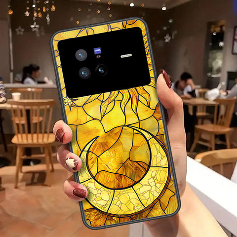 Vivo X80 Cover - Celestial Starry Universe Series  - HQ Ultra Shine Premium Infinity Glass Soft Silicon Borders Case