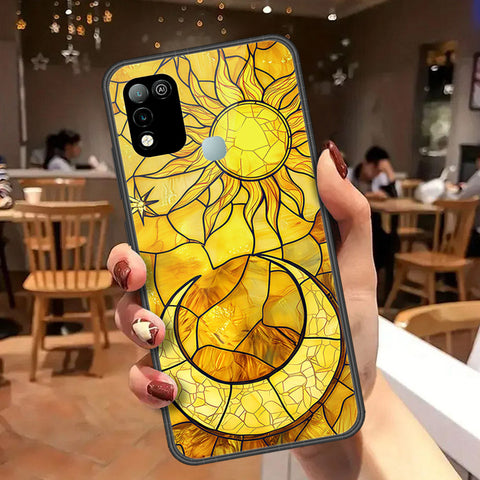 Infinix Hot 10 Play Cover - Celestial Starry Universe Series  - HQ Ultra Shine Premium Infinity Glass Soft Silicon Borders Case