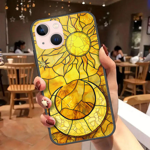 iPhone 14 - Celestial Starry Universe Series - HQ Ultra Shine Premium Infinity Glass Soft Silicon Borders Case