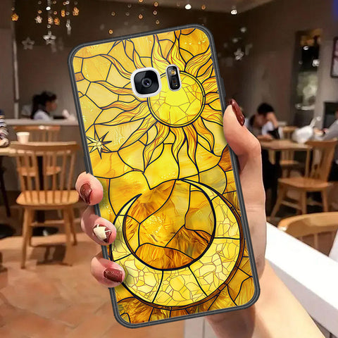 Samsung Galaxy S7 Edge Cover - Celestial Starry Universe Series  - HQ Ultra Shine Premium Infinity Glass Soft Silicon Borders Case