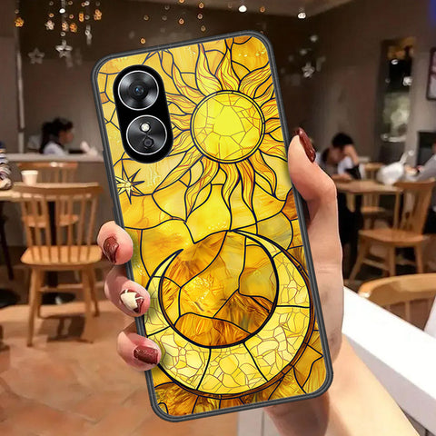Oppo A17 Cover - Celestial Starry Universe Series  - HQ Ultra Shine Premium Infinity Glass Soft Silicon Borders Case