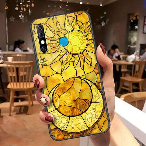 Infinix Hot 8 Cover - Celestial Starry Universe Series - HQ Ultra Shine Premium Infinity Glass Soft Silicon Borders Case