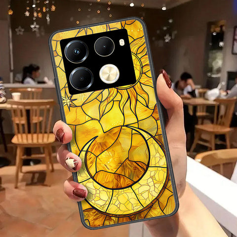 Infinix Note 40 Pro Cover - Celestial Starry Universe Series - HQ Ultra Shine Premium Infinity Glass Soft Silicon Borders Case