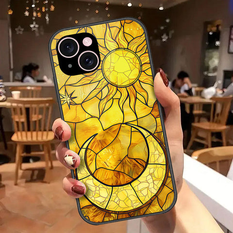 iPhone 15 Cover - Celestial Starry Universe Series - HQ Ultra Shine Premium Infinity Glass Soft Silicon Borders Case