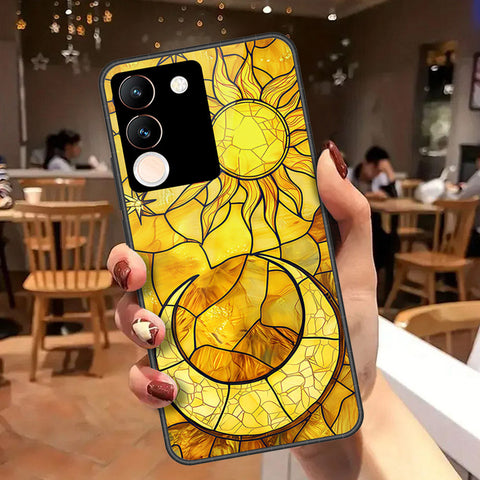 Vivo V29e Cover - Celestial Starry Universe Series - HQ Ultra Shine Premium Infinity Glass Soft Silicon Borders Case
