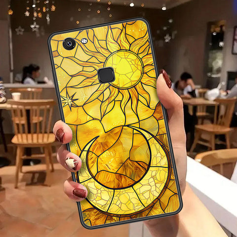 Vivo V7 Cover - Celestial Starry Universe Series  - HQ Ultra Shine Premium Infinity Glass Soft Silicon Borders Case