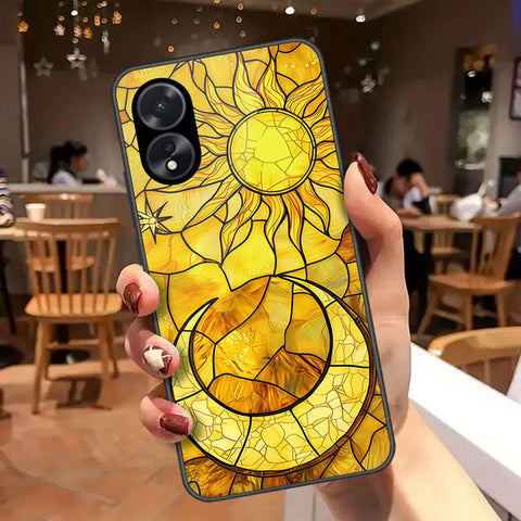 Oppo A18 Cover - Celestial Starry Universe Series - HQ Ultra Shine Premium Infinity Glass Soft Silicon Borders Case