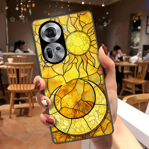 Oppo Reno 11 5G Cover - Celestial Starry Universe Series - HQ Ultra Shine Premium Infinity Glass Soft Silicon Borders Case