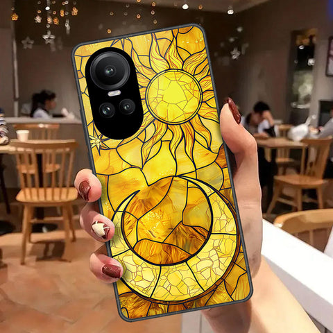 Oppo Reno 10 Pro Cover - Celestial Starry Universe Series  - HQ Ultra Shine Premium Infinity Glass Soft Silicon Borders Case