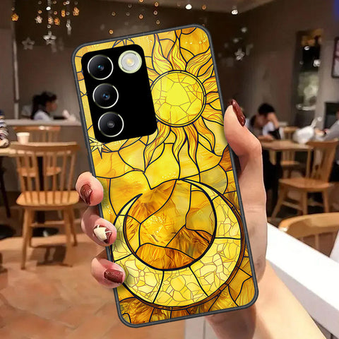 Vivo Y200e Cover - Celestial Starry Universe Series - HQ Ultra Shine Premium Infinity Glass Soft Silicon Borders Case