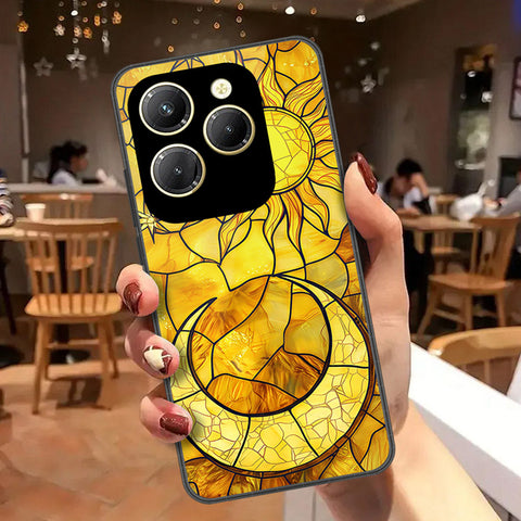 Infinix Hot 40 Cover - Celestial Starry Universe Series - HQ Ultra Shine Premium Infinity Glass Soft Silicon Borders Case