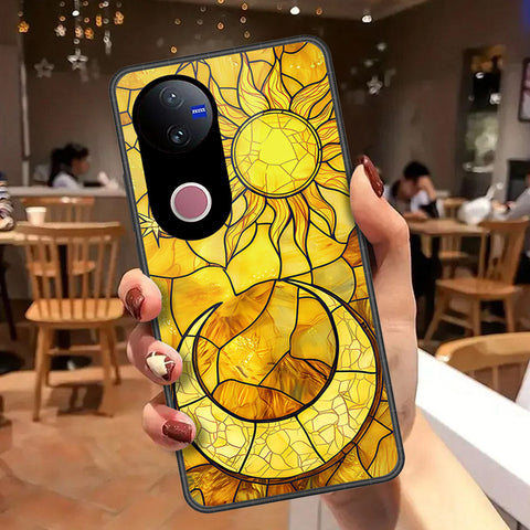 Vivo V50 Cover - Celestial Starry Universe Series - HQ Ultra Shine Premium Infinity Glass Soft Silicon Borders Case