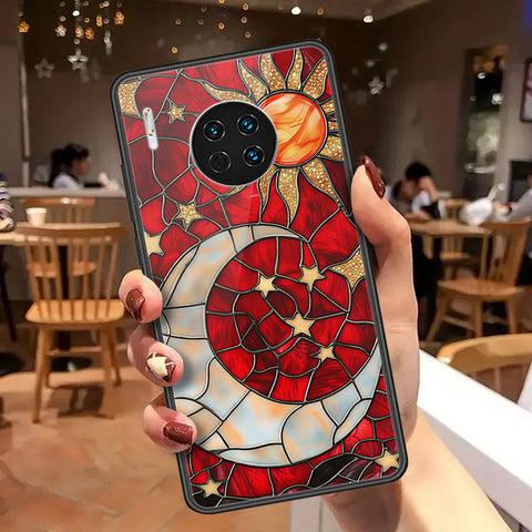 Huawei Mate 30 Cover - Celestial Starry Universe Series  - HQ Ultra Shine Premium Infinity Glass Soft Silicon Borders Case