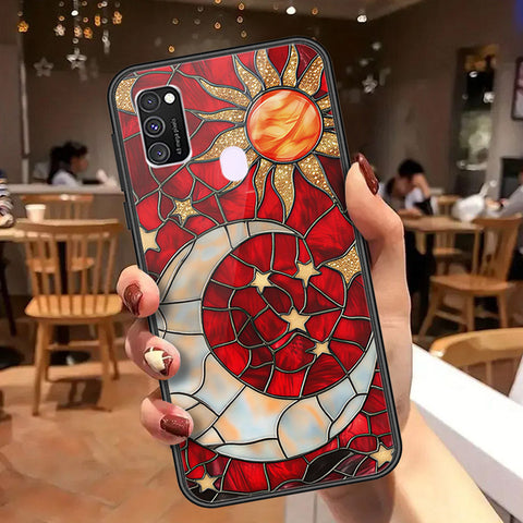Samsung Galaxy M21 Cover - Celestial Starry Universe Series  - HQ Ultra Shine Premium Infinity Glass Soft Silicon Borders Case