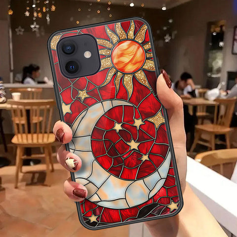 iPhone 12 - Celestial Starry Universe Series - HQ Ultra Shine Premium Infinity Glass Soft Silicon Borders Case