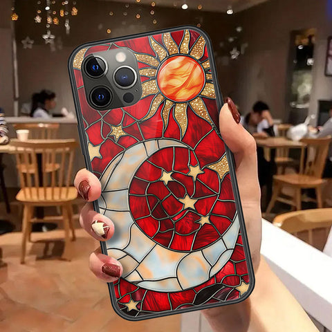 iPhone 12 Pro Max - Celestial Starry Universe Series - HQ Ultra Shine Premium Infinity Glass Soft Silicon Borders Case