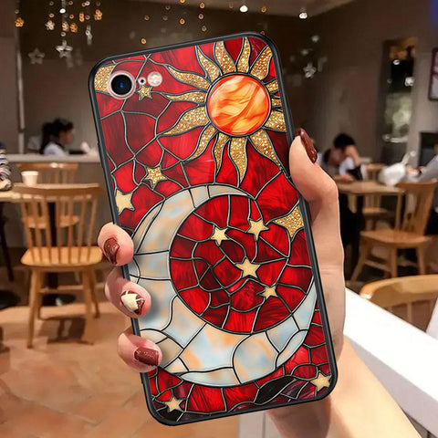 iPhone SE 2020 - Celestial Starry Universe Series - HQ Ultra Shine Premium Infinity Glass Soft Silicon Borders Case