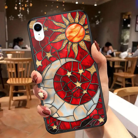 iPhone XR - Celestial Starry Universe Series - HQ Ultra Shine Premium Infinity Glass Soft Silicon Borders Case