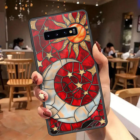 Samsung Galaxy S10 Plus Cover - Celestial Starry Universe Series  - HQ Ultra Shine Premium Infinity Glass Soft Silicon Borders Case