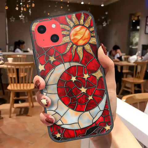 iPhone 13 Mini Cover - Celestial Starry Universe Series - HQ Ultra Shine Premium Infinity Glass Soft Silicon Borders Case