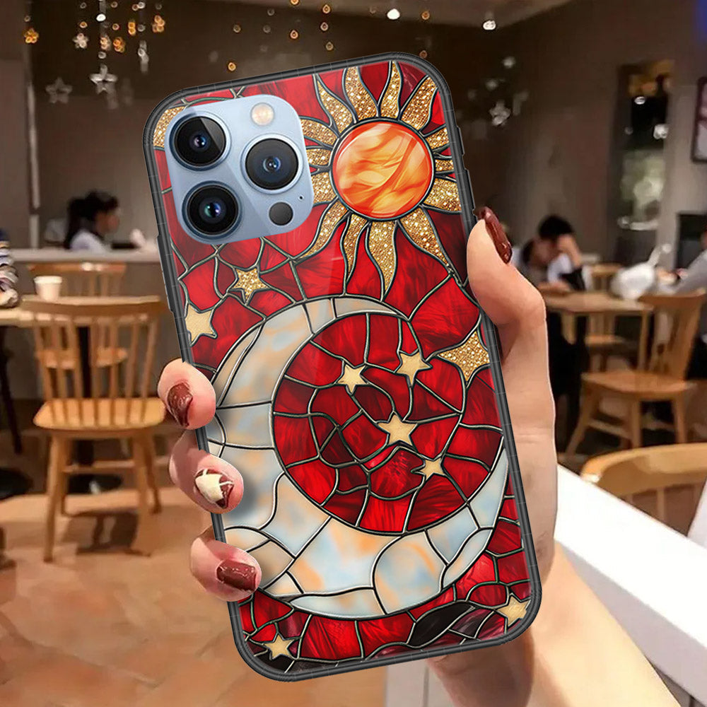 iPhone 13 Pro Max Cover - Celestial Starry Universe Series - HQ Ultra Shine Premium Infinity Glass Soft Silicon Borders Case (Fast Delivery)