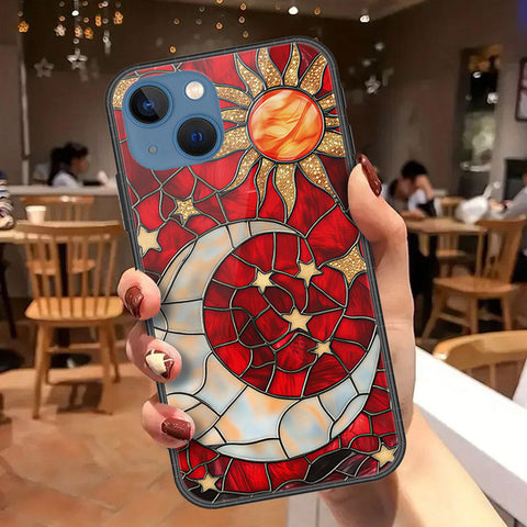 iPhone 13 Cover - Celestial Starry Universe Series - HQ Ultra Shine Premium Infinity Glass Soft Silicon Borders Case