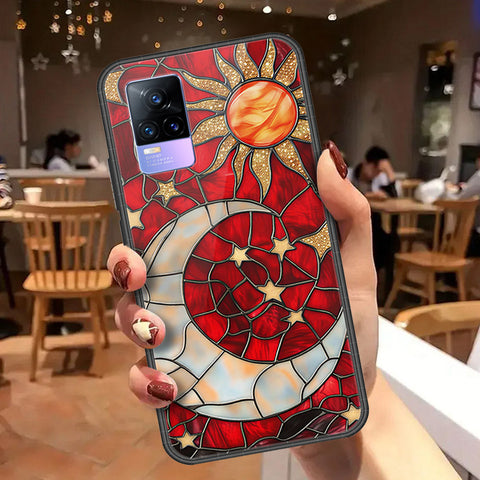 Vivo Y73 Cover - Celestial Starry Universe Series  - HQ Ultra Shine Premium Infinity Glass Soft Silicon Borders Case