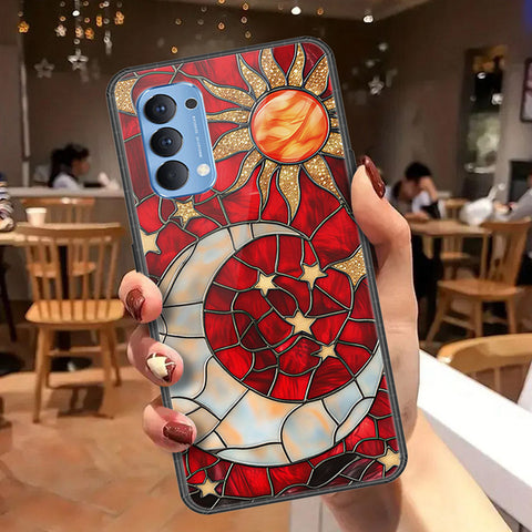 Oppo Reno 4 Cover - Celestial Starry Universe Series  - HQ Ultra Shine Premium Infinity Glass Soft Silicon Borders Case