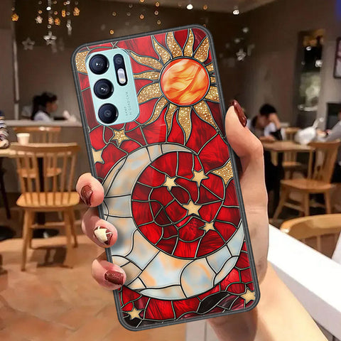 Oppo Reno 6 Cover - Celestial Starry Universe Series  - HQ Ultra Shine Premium Infinity Glass Soft Silicon Borders Case