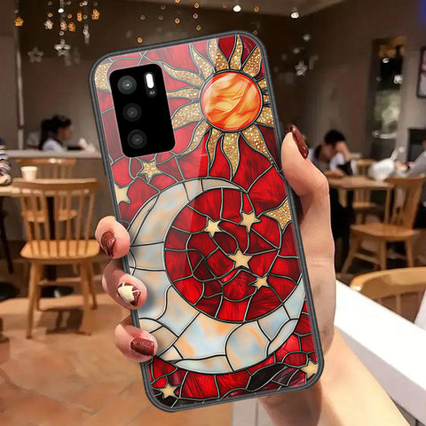 Oppo A16 Cover - Celestial Starry Universe Series  - HQ Ultra Shine Premium Infinity Glass Soft Silicon Borders Case