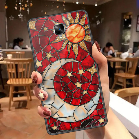 OnePlus 3 Cover - Celestial Starry Universe Series  - HQ Ultra Shine Premium Infinity Glass Soft Silicon Borders Case
