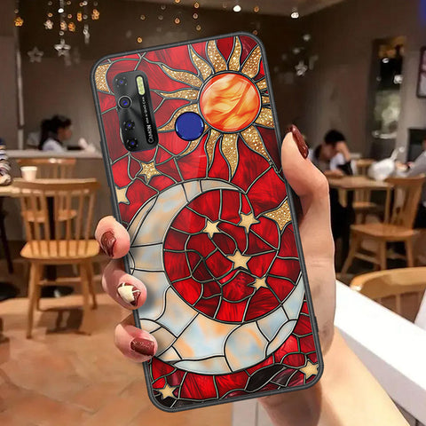 Infinix Hot 7 Lite Cover - Celestial Starry Universe Series  - HQ Ultra Shine Premium Infinity Glass Soft Silicon Borders Case