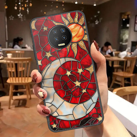 Infinix Note 7 Cover - Celestial Starry Universe Series  - HQ Ultra Shine Premium Infinity Glass Soft Silicon Borders Case