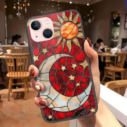 iPhone 14 - Celestial Starry Universe Series - HQ Ultra Shine Premium Infinity Glass Soft Silicon Borders Case