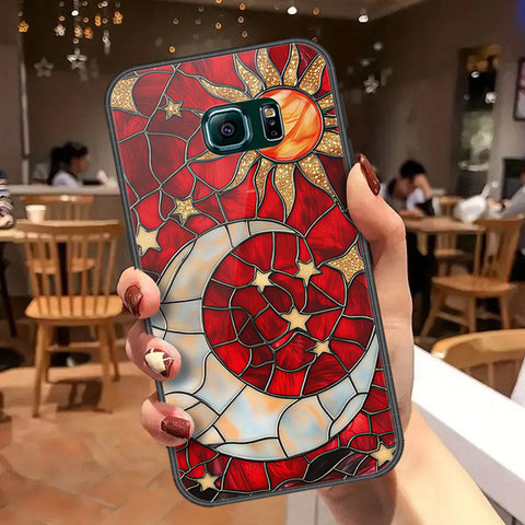 Samsung Galaxy S6 Edge Plus Cover - Celestial Starry Universe Series  - HQ Ultra Shine Premium Infinity Glass Soft Silicon Borders Case