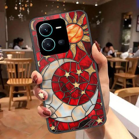 Vivo V25 5G Cover - Celestial Starry Universe Series  - HQ Ultra Shine Premium Infinity Glass Soft Silicon Borders Case