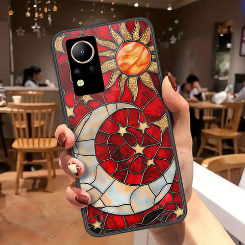 Infinix Note 12 Cover - Celestial Starry Universe Series  - HQ Ultra Shine Premium Infinity Glass Soft Silicon Borders Case