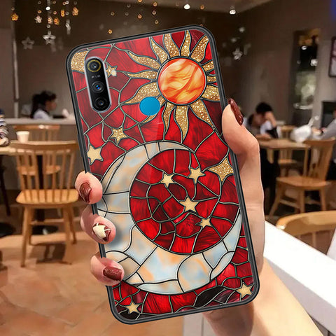 Realme 5s Cover - Celestial Starry Universe Series  - HQ Ultra Shine Premium Infinity Glass Soft Silicon Borders Case