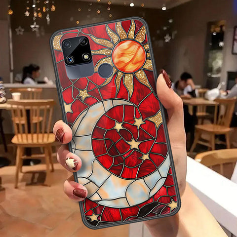 Realme Narzo 30 Cover - Celestial Starry Universe Series  - HQ Ultra Shine Premium Infinity Glass Soft Silicon Borders Case