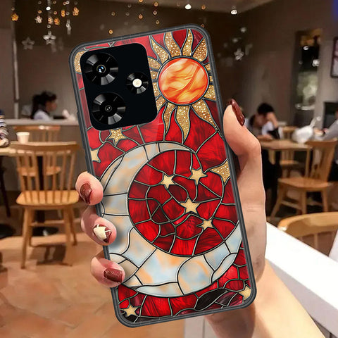 Infinix Hot 30 Cover - Celestial Starry Universe Series - HQ Ultra Shine Premium Infinity Glass Soft Silicon Borders Case
