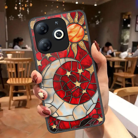 Infinix Smart 8 Plus Cover - Celestial Starry Universe Series - HQ Ultra Shine Premium Infinity Glass Soft Silicon Borders Case