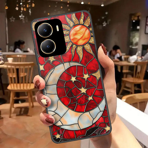 Vivo Y16 Cover - Celestial Starry Universe Series - HQ Ultra Shine Premium Infinity Glass Soft Silicon Borders Case