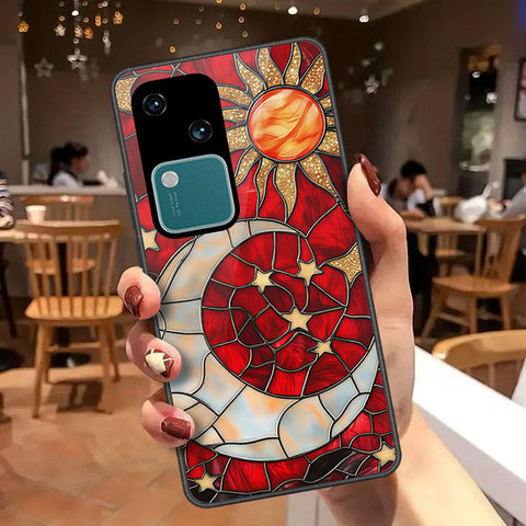 Vivo V30 Cover - Celestial Starry Universe Series - HQ Ultra Shine Premium Infinity Glass Soft Silicon Borders Case